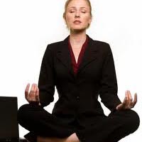 Female Executive Meditating